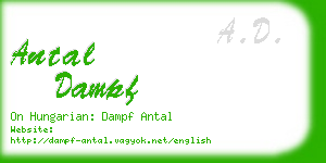 antal dampf business card